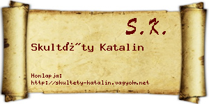 Skultéty Katalin névjegykártya