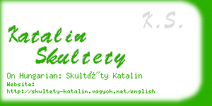 katalin skultety business card